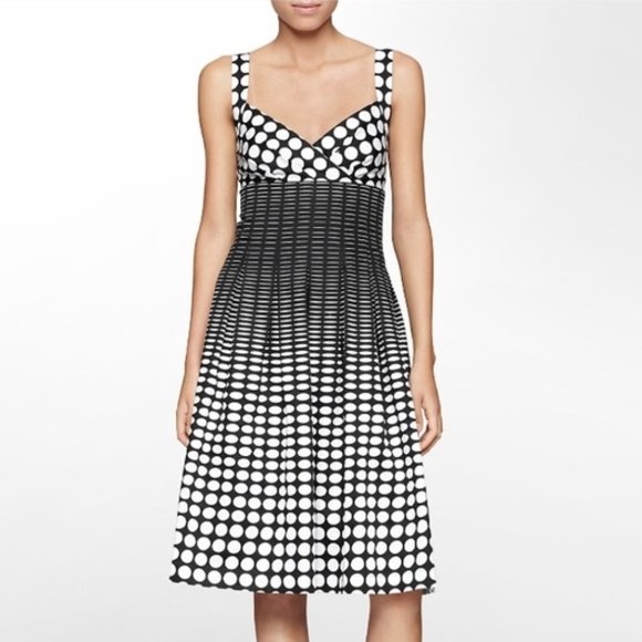 Calvin Klein | Dresses | Calvin Klein Black White Polka Dot Dress Size 4 |  Poshmark